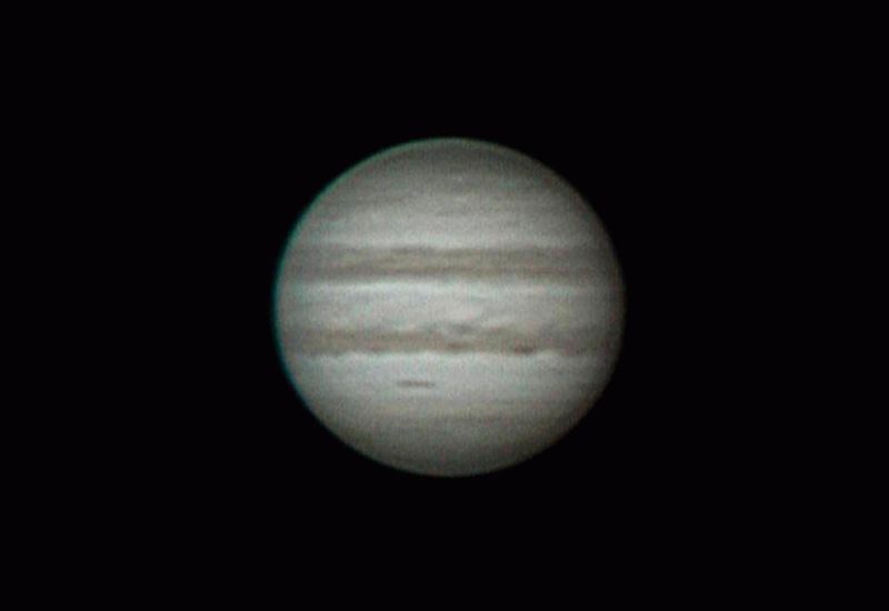 K�nigsplanet Jupiter am 17.3.2003 im Teleskop in 72820 Sonnenb�hl-Genkingen (Aufnahmen: Martin Wagner)