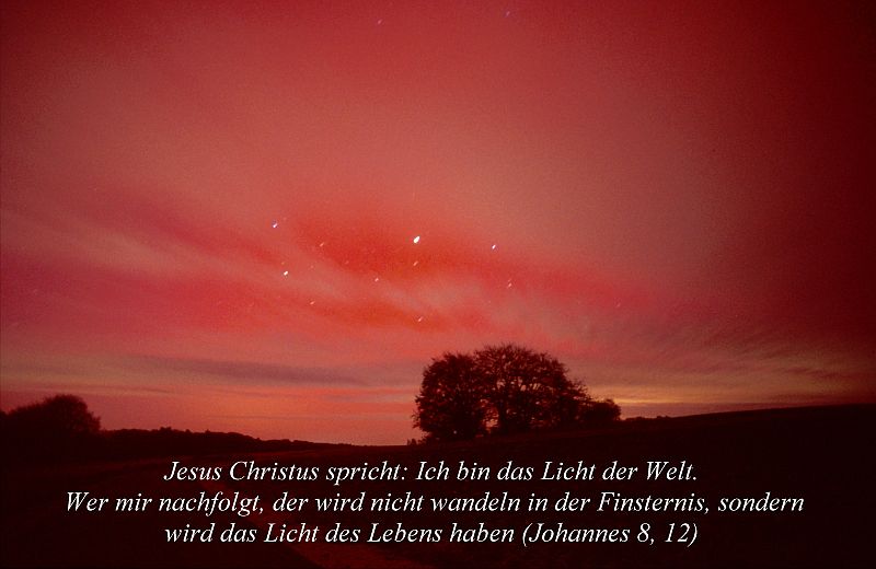 Bibelspr�che auf eigenen Astronomie-Fotos