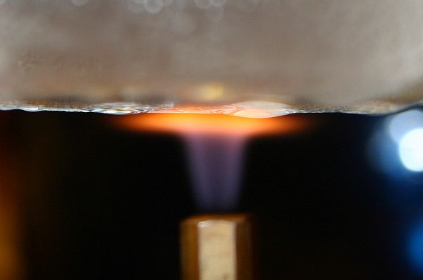 Flamme des Wasserstoffs