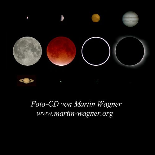 Meine Foto-CD enth�lt �ber 1000 Fotos - Mond, Planeten, Gasnebel, Galaxien und vieles mehr!