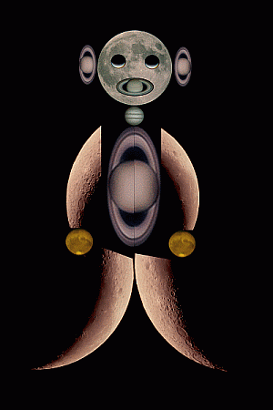 witzige Gru�karten - Astromunkulus