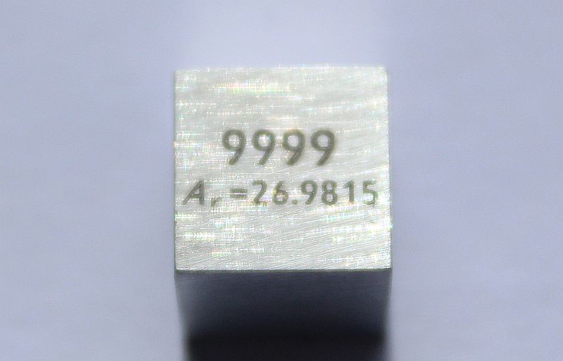 Aluminium-Dichtew�rfel Aluminium Density Cube 1cm3 ca. 99,99%