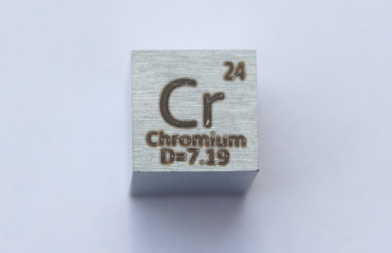 Chrom-Dichtew�rfel Chromium Density Cube 1cm3 ca. 99,7%