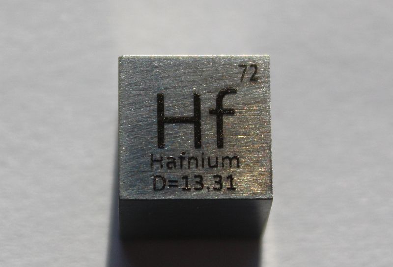 Hafnium-Dichtew�rfel Hafnium Density Cube 1cm3 ca. 99,9%