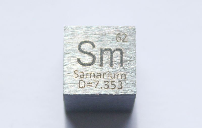 Samarium-Dichtew�rfel Samarium Density Cube 1cm3 ca. 99,95%