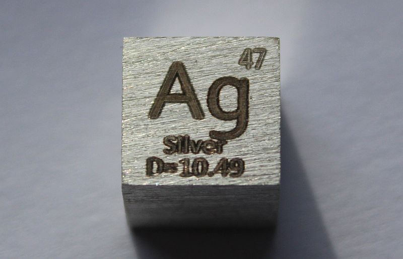 Silber-Dichtew�rfel Silver Density Cube 1cm3 ca. 99,99%
