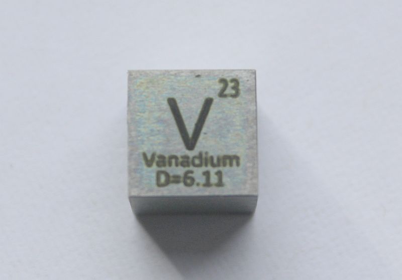 Vanadium-Dichtew�rfel Vanadium Density Cube 1cm3 ca. 99,9%