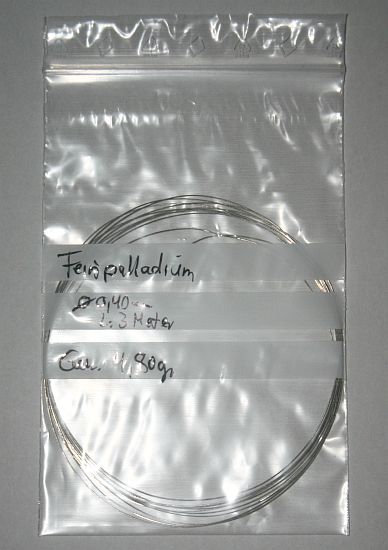 Palladium-Draht 99,95% 0,4mm