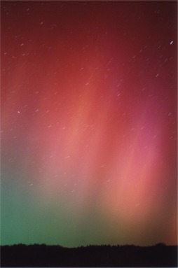 Am 7.4.2000 sah ich meine ersten  Polarlichter