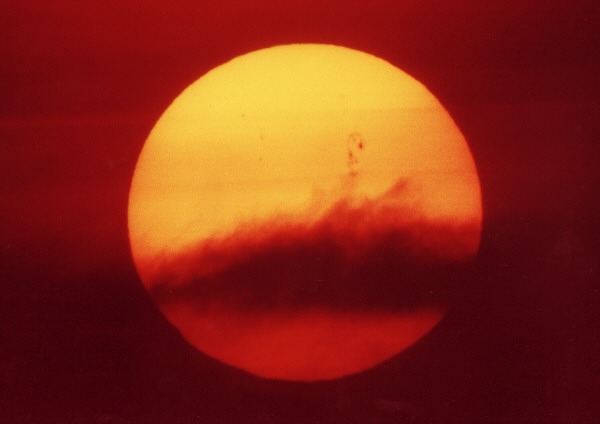 Sonne im kleinen Teleskop